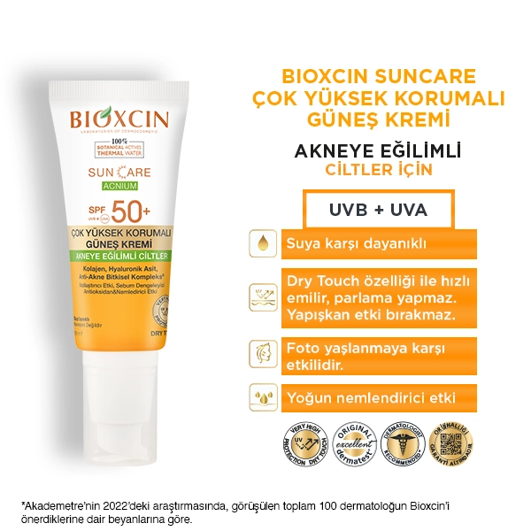akneli ciltler için güneş kremi 3