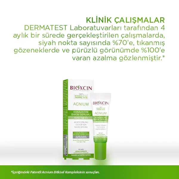 bioxcin acnium konsantre bakım serumu