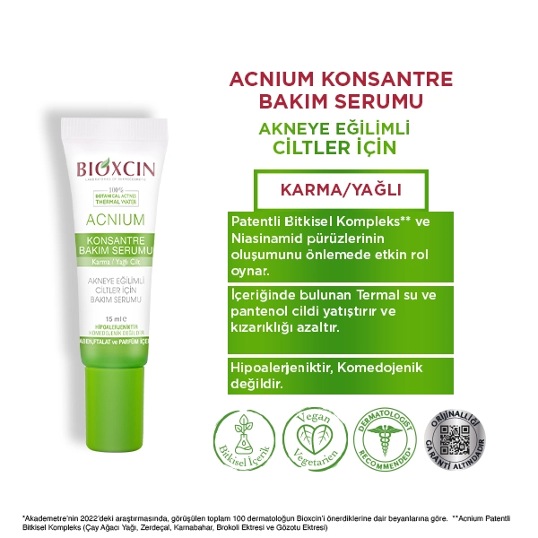 bioxcin acnium konsantre bakım serumu