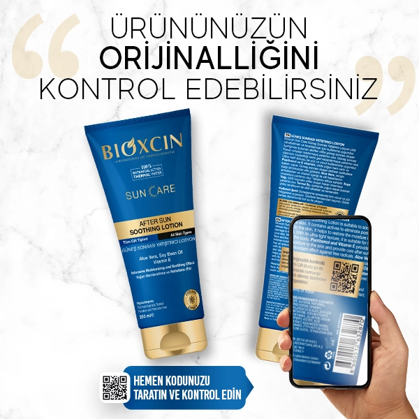 bioxcin güneş sonrası losyon orijinallik