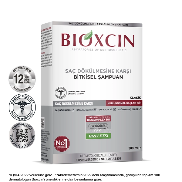 Bioxcin Klasik Kuru / Normal Saçlar için Şampuan