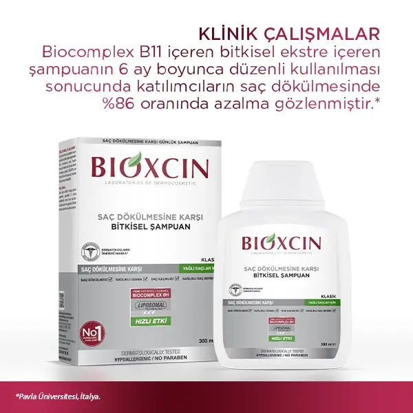 bioxcin klasik yağlı saçlar için günlük şampuan