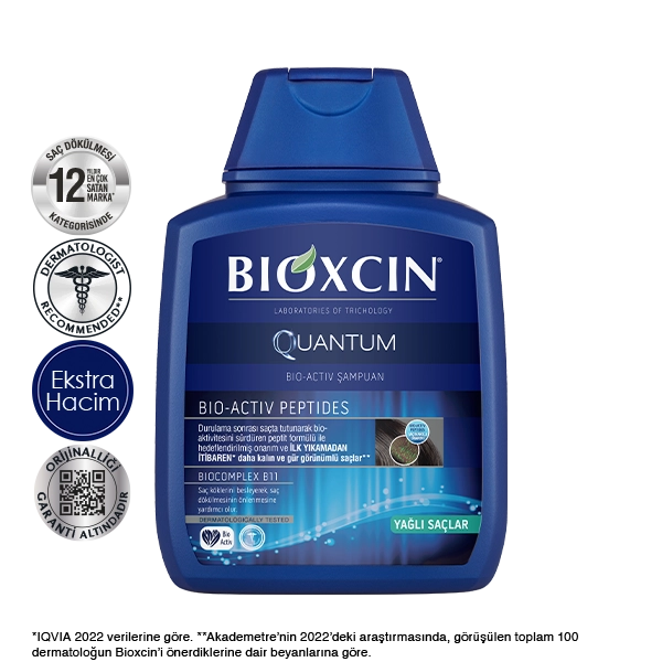 bioxcin quantum yağlı saçlar için saç dökülmesi şampuanı