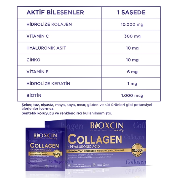 bioxcin collagen toz saşe