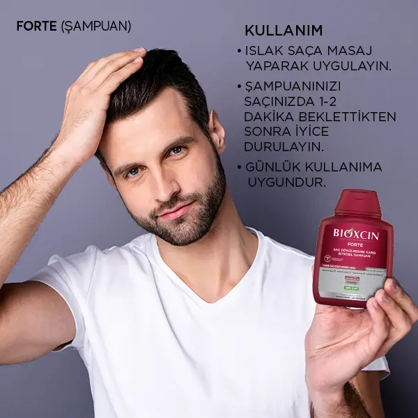 bioxcin forte yoğun saç dökülmesine karşı bitkisel şampuan