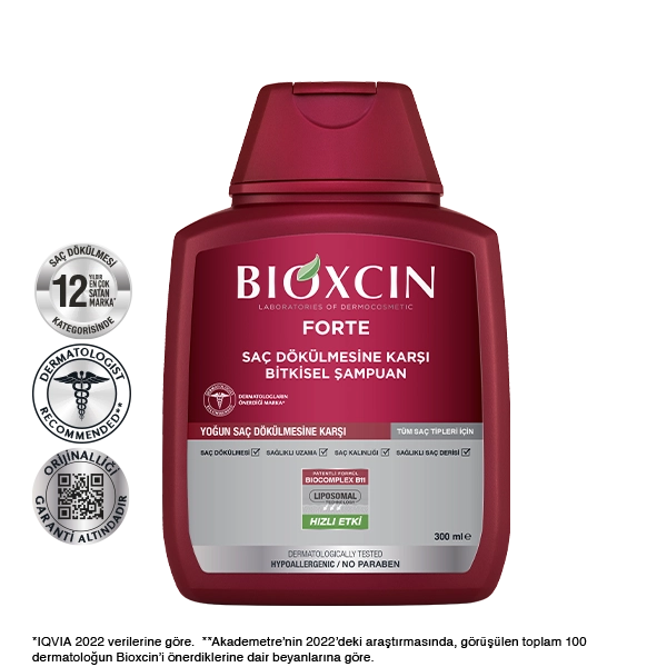 bioxcin forte yoğun saç dökülmesi şampuanı