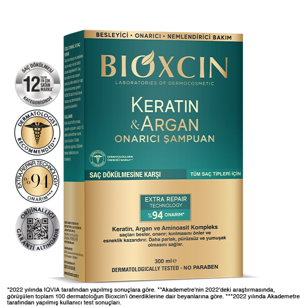 keratin argan onarici sampuan
