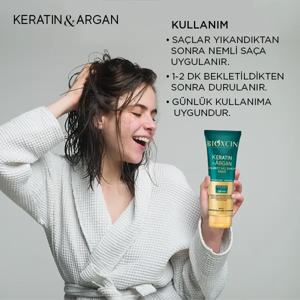 keratin argan saç bakım kremi