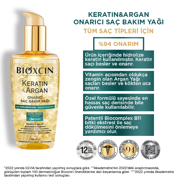 keratin argan saç bakım yağı