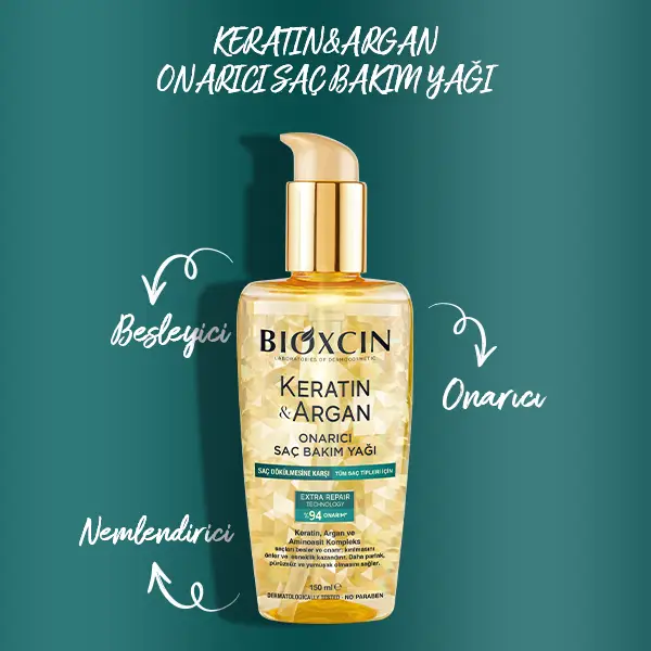 keratin argan saç bakım yağı