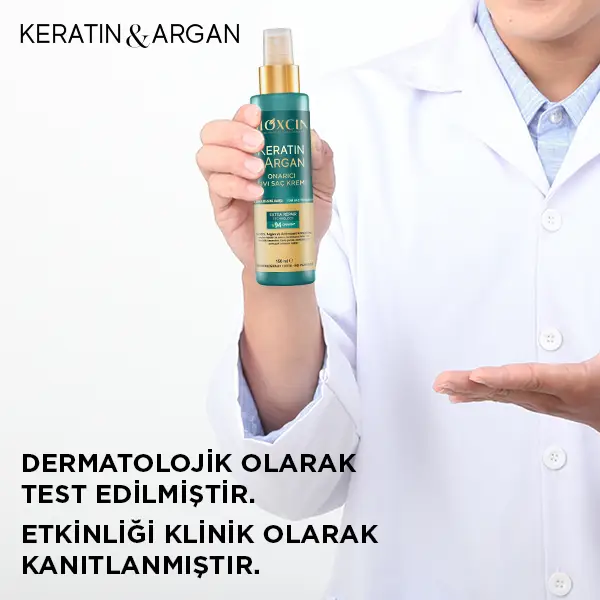 keratin argan sıvı saç kremi