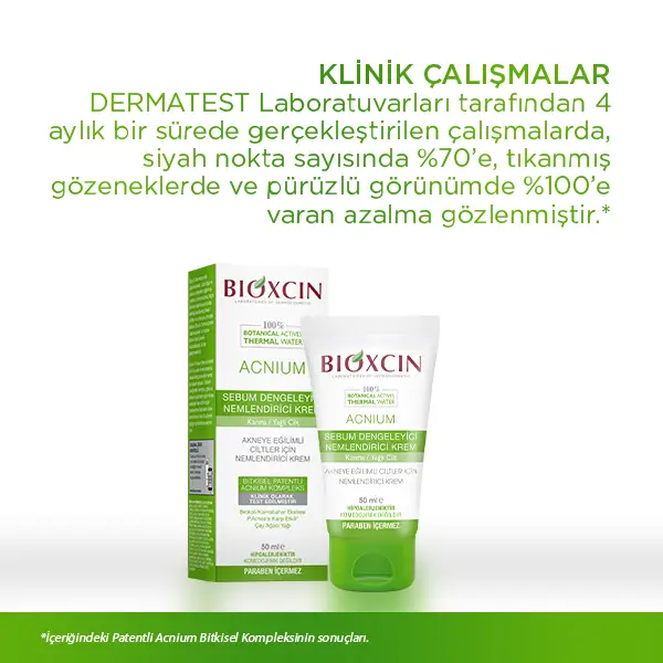bioxcin acnium sebum dengeleyici nemlendirici krem