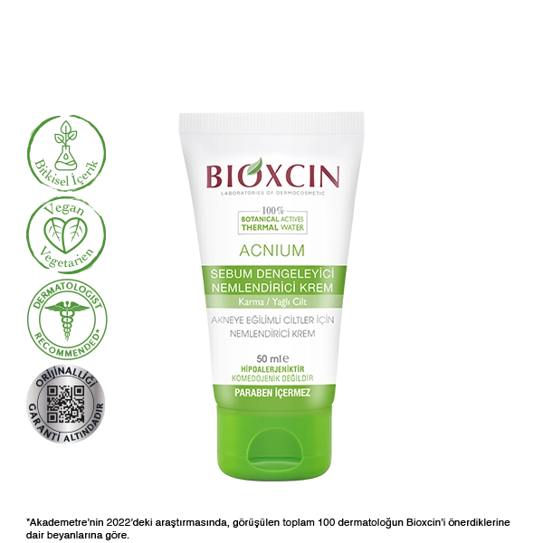 bioxcin acnium sebum dengeleyici nemlendirici krem