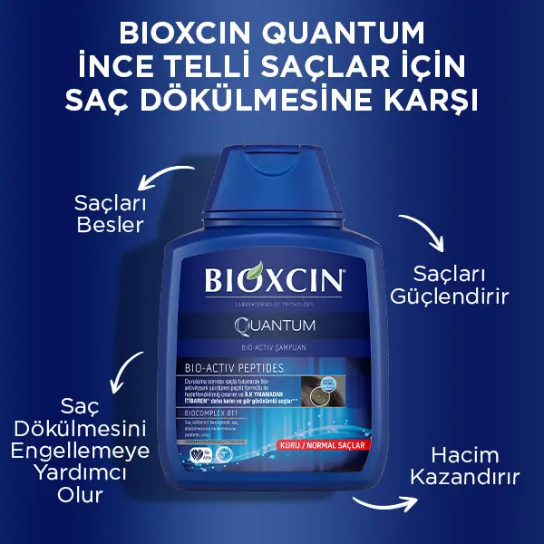 quantum kuru normal saçlar için saç dökülmesi şampuanı