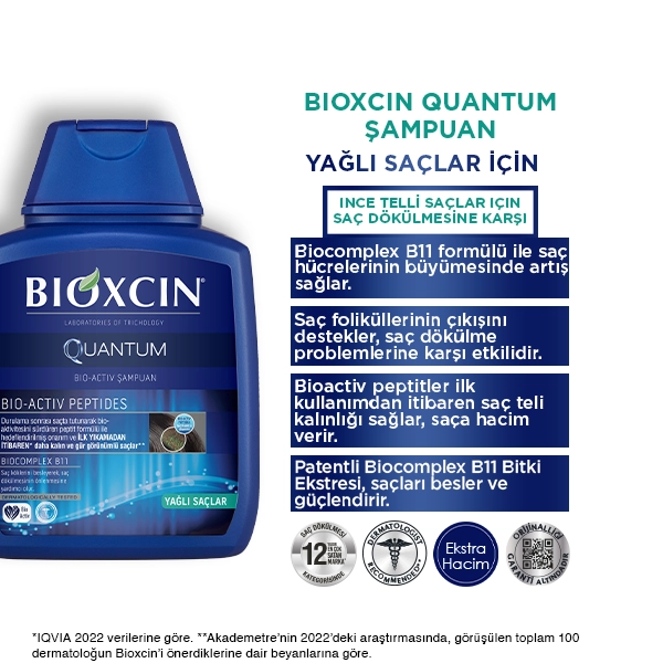 quantum yağlı saçlar için saç dökülmesi şampuanı