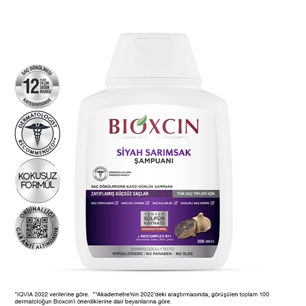 bioxcin siyah sarımsaklı şampuan
