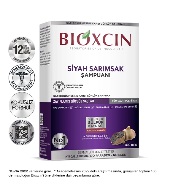 bioxcin siyah sarımsaklı şampuan