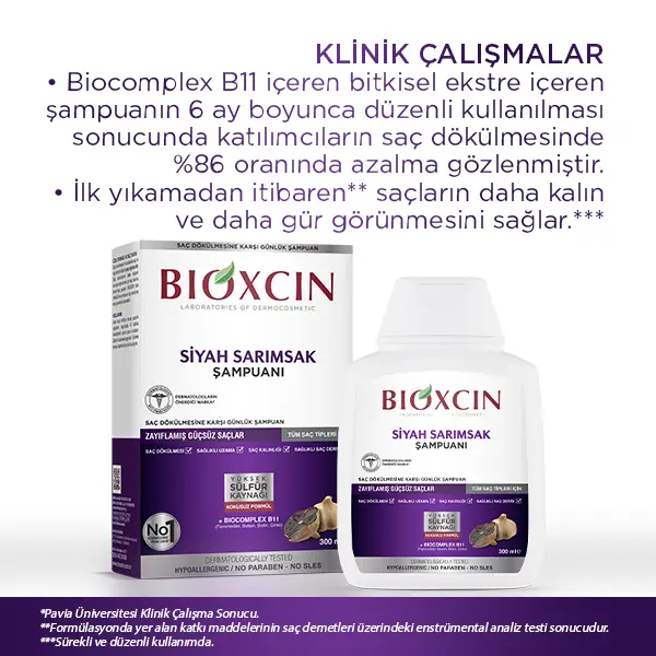 bioxcin siyah sarımsaklı şampuan